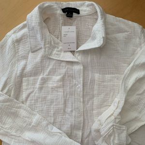 NWT SANCTUARY White Gauze Beach Button-down Size Medium